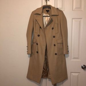 bebe Brand New Tan Long Button Up Coat